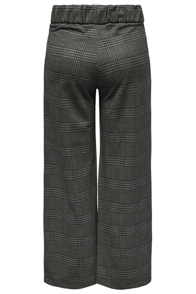 JDYGEGGO MIA LONG CHECK PANT JRS NO 15242797 Granite Grey/DARK CHECK